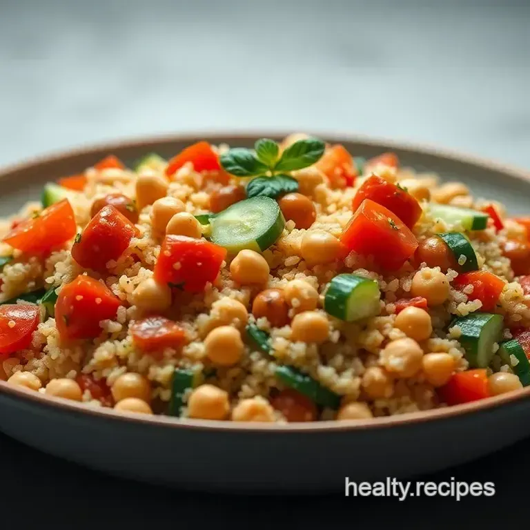 Zesty Quinoa & Chickpea Salad with Lemon-Tahini Dressing