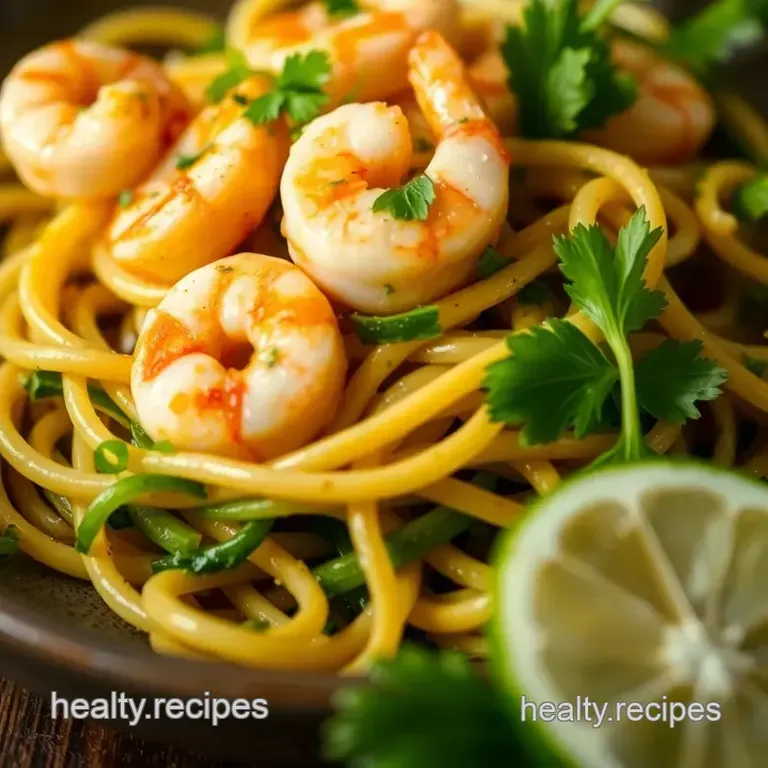 Zesty Shrimp & Zucchini Noodle Stir-Fry presentation